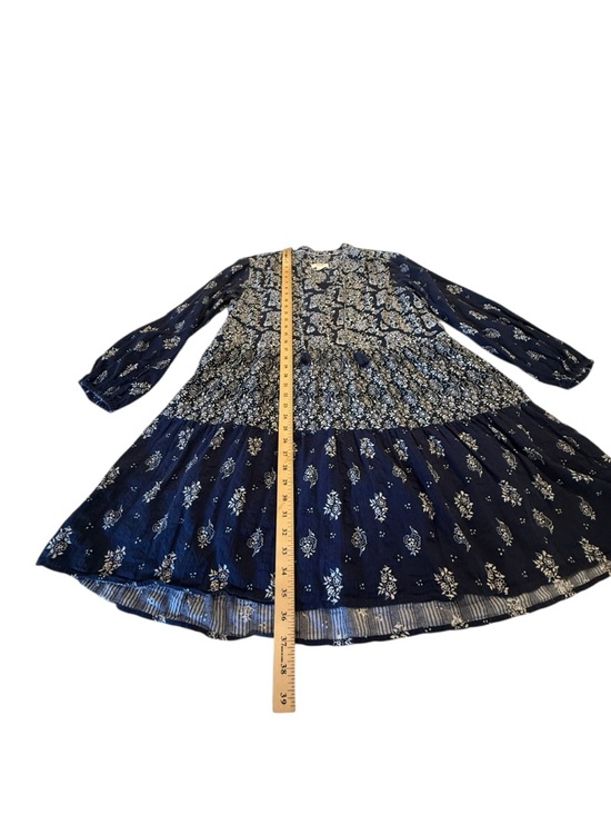 Anthropologie Maeve Carlita Navy Long Full Sleeve Tassel Festival  Dress Medium - Picture 9 of 17